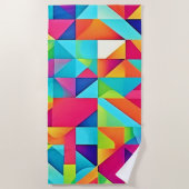 鮮やかカラフル抽象芸術 ビーチタオル (正面)