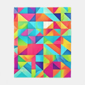 鮮やかカラフル抽象芸術 フリースブランケット (正面)