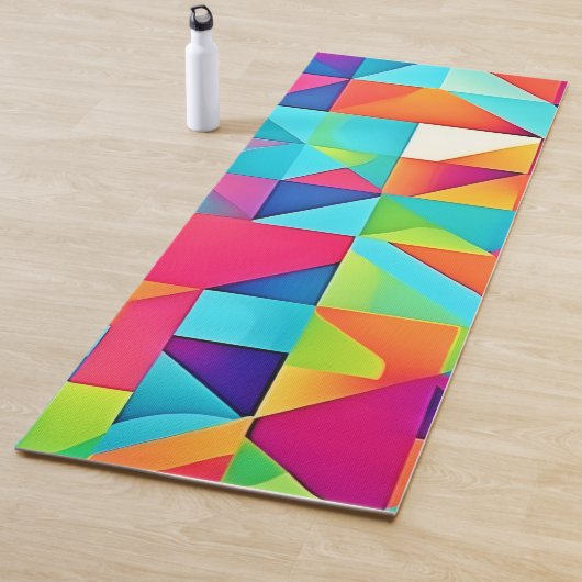 鮮やかカラフル抽象芸術 ヨガマット (インサイチュ)