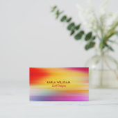 鮮やかカラフル抽象芸術 名刺 (スタンド正面)