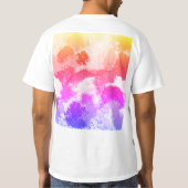 鮮やかカラフル数々の色の結び Tシャツ (裏面)