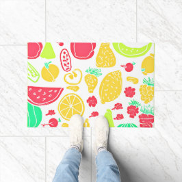 鮮やかカラフル果柄 ドアマット