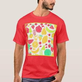 鮮やかカラフル果柄 Tシャツ