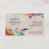 鮮やかカラフル水カラー抽象芸術 名刺 (裏面)