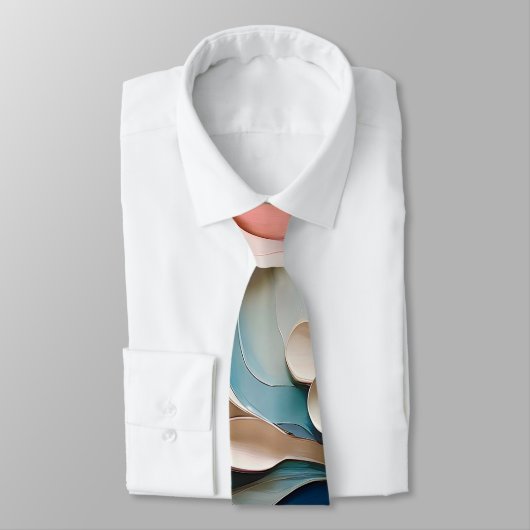 鮮やかカラフル渦巻形の抽象芸術絵を描のアートワーク ネクタイ (タイ)