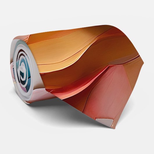 鮮やかカラフル渦巻形の抽象芸術絵を描のアートワーク ネクタイ (ロール)