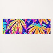鮮やかカラフル葉Pattern ヨガマット (裏面(横))