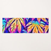 鮮やかカラフル葉Pattern ヨガマット (正面(横))