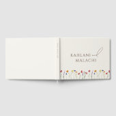 鮮やかカラフル野モダン花結婚病 ゲストブック (全面)