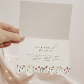 鮮やかカラフル野モダン花結婚病 サンキューカード