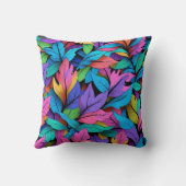 鮮やかカラフル離れ抽象芸術デザイン クッション (裏面)