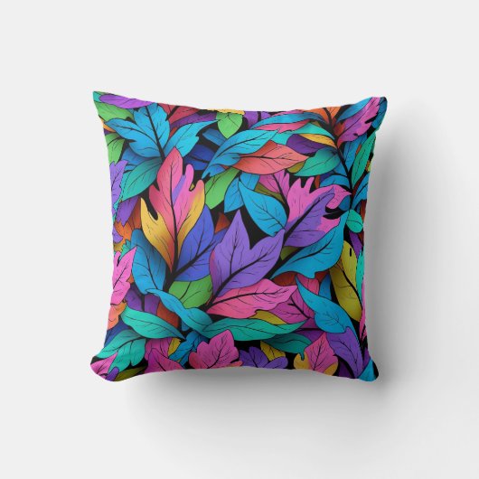 鮮やかカラフル離れ抽象芸術デザイン クッション (正面)