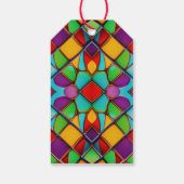 鮮やかカラー絵画ガラスとリード – 独自の文字 ギフトタグ (裏面)