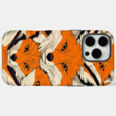 鮮やかキツネパターン：魅力的な野生生物デザイン Case-Mate iPhoneケース (裏面 (横))