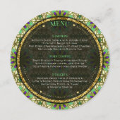 鮮やかクジャックカラーインディアン結婚式招待状 メニュー (裏面)