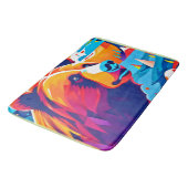 鮮やかクマの月光のシーン バスマット (アングル)