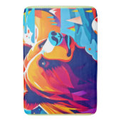 鮮やかクマの月光のシーン バスマット (正面縦)