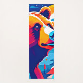 鮮やかクマの月光のシーン ヨガマット (正面)