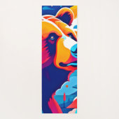 鮮やかクマの月光のシーン ヨガマット (裏面)