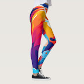 鮮やかクマの月光のシーン レギンス (右)