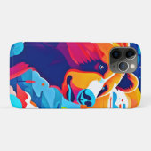 鮮やかクマの月光のシーン Case-Mate iPhoneケース (裏面(横))