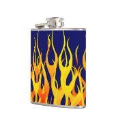 鮮やかクラシックレースフレイムオンネイビーブルー フラスク (左)