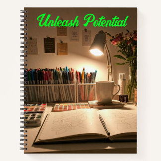 鮮やかクリエイティブワークスペースデザイン ノートブック