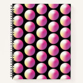 鮮やかグラデーション真珠の円 ノートブック (正面)