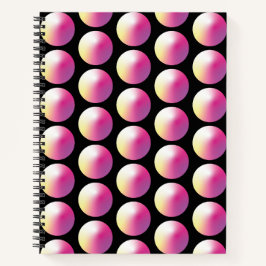 鮮やかグラデーション真珠の円 ノートブック