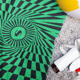 鮮やかグリーンレイカスタムズSunグラフィックビーチタオル ビーチタオル