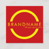 鮮やかコントラスト色、はっきりしたaモダン スクエア名刺 (正面)