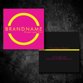 鮮やかコントラスト色、はっきりしたaモダン スクエア名刺