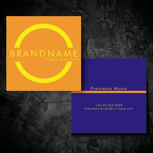 鮮やかコントラスト色、はっきりしたaモダン スクエア名刺