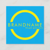 鮮やかコントラスト色、はっきりしたaモダン スクエア名刺 (正面)