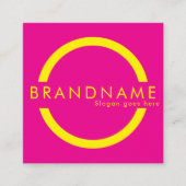 鮮やかコントラスト色、はっきりしたaモダン スクエア名刺 (正面)