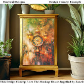 鮮やかゴールデンクロック&ランタンCS4デコページ 薄葉紙