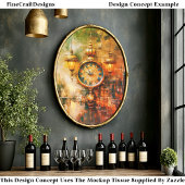 鮮やかゴールデンクロック&ランタンCS4デコページ 薄葉紙