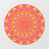 鮮やかサイケデリックカラフル抽象芸術万華鏡のように千変万化するパターン ウィンドウサイン (シート)