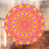 鮮やかサイケデリックカラフル抽象芸術万華鏡のように千変万化するパターン ウィンドウサイン (シート2)