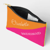 鮮やかサンライズミニマリストミックス&マッチ結婚ズ アクセサリーポーチ (見開き)