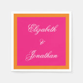 鮮やかサンライズミニマリストミックス&マッチ結婚ズ スタンダードカクテルナプキン (正面)