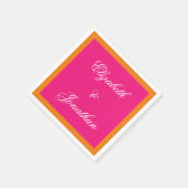 鮮やかサンライズミニマリストミックス&マッチ結婚ズ スタンダードカクテルナプキン (角)