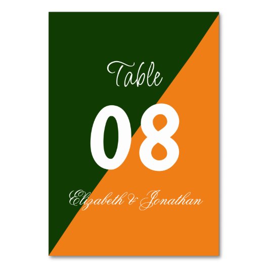 鮮やかサンライズミニマリストミックス&マッチ結婚ズ テーブルナンバー (正面)