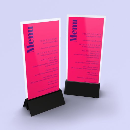 鮮やかサンライズミニマリストミックス&マッチ結婚ズ メニュー