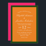 鮮やかサンライズミニマリストミックス&マッチ結婚ズ 招待状<br><div class="desc">明るいピ鮮やかンクとオレンジの日の出のトーンを備えたカラフルミニマ結婚リストのコレクション。色の組み合わせ</div>