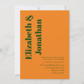 鮮やかサンライズミニマリストミックス&マッチ結婚ズ 招待状 (正面)