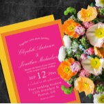鮮やかサンライズミニマリストミックス&マッチ結婚ズ 招待状<br><div class="desc">明るいピ鮮やかンクとオレンジの日の出のトーンを備えたカラフルミニマ結婚リストのコレクション。色の組み合わせ</div>