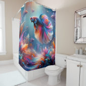 「鮮やかシャムの魚祭りアート」 シャワーカーテン (インサイチュ)