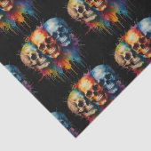 鮮やかスカルアートの背景(黒) 薄葉紙 (詳細)