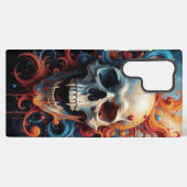 鮮やかスカル万華鏡のように千変万化するパターン SAMSUNG GALAXYケース (裏面横)